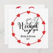 Vist liefhebbers Haak op je Bruiloft Save The Date (Voorkant / Achterkant)