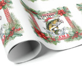 Vist liefhebbers kerst met sinterklaas cadeaupapier (Rol Hoek)