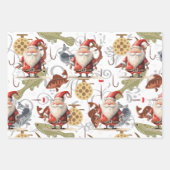 Vist liefhebbers kerst met sinterklaas inpakpapier vel (Voorkant 2)