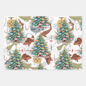 Vist liefhebbers kerst met sinterklaas inpakpapier vel (Voorkant 2)