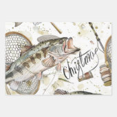 Vist liefhebbers kerst met sinterklaas inpakpapier vel (Voorkant 2)