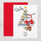 Vist liefhebbers kerst met sinterklaas kaart (Voorkant / Achterkant)