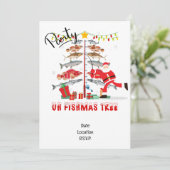 Vist liefhebbers kerst met sinterklaas kaart (Staand voorkant)