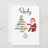 Vist liefhebbers kerst met sinterklaas kaart (Voorkant)