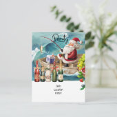 Vist liefhebbers kerst met sinterklaas uitnodiging briefkaart (Staand voorkant)