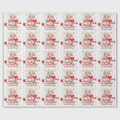 Vist Liefhebbers Kerstvakantie met de Kerstman Cadeaupapier (Vlak)