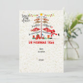 Vist Liefhebbers Kerstvakantie met de Kerstman Kaart (Staand voorkant)