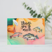 Vist liefhebbers verjaardag met de waterverf van F Bedankkaart (Staand voorkant)