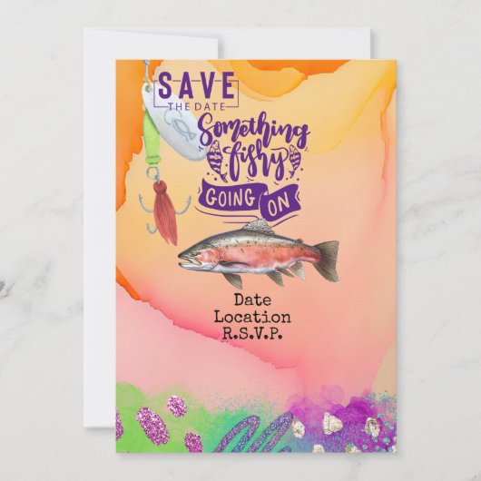 Vist liefhebbers verjaardag met de waterverf van F Kaart (Voorkant)