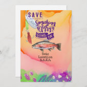 Vist liefhebbers verjaardag met de waterverf van F Kaart (Voorkant / Achterkant)