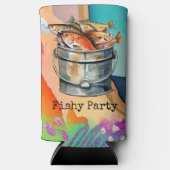 Vist liefhebbers verjaardag met de waterverf van F Seltzer Blikjeskoeler (Voorkant)