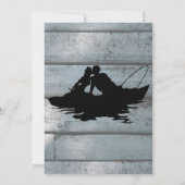 Vist Lovers Boat Old Wood Wedding Invitation Kaart (Achterkant)