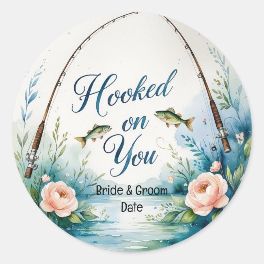 Vist Lovers Hook on You Ronde Sticker (Voorkant)