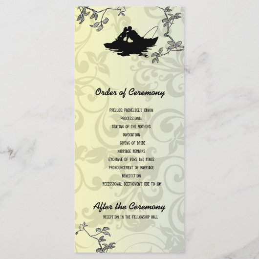 Vist Lovers Tree Trouwprogramma Programmakaart (Achterkant)