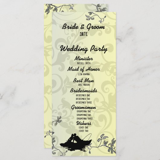 Vist Lovers Tree Trouwprogramma Programmakaart (Voorkant / Achterkant)