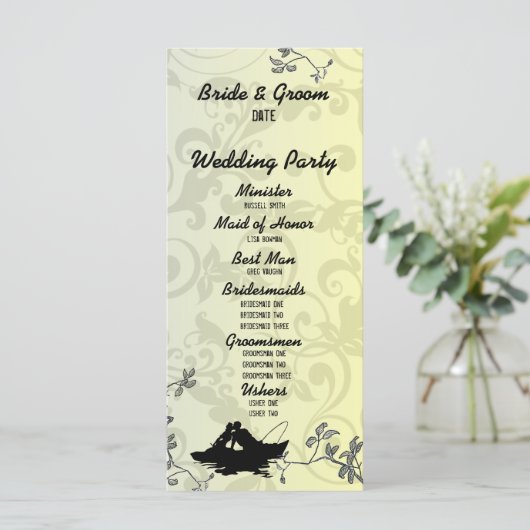 Vist Lovers Tree Trouwprogramma Programmakaart (Staand voorkant)