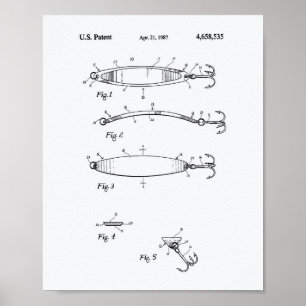 Vist Lure 1926 Patent Art Witboek PosteraFi Poster
