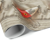Vist Lure Happy Birthday Cadeaupapier (Rol Hoek)