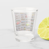 Vist Lures Gone Vist Gifts voor vissers Shot Glas (Achterkant)