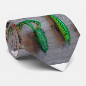 Vist Lures Gone Vist Gifts voor vissers Stropdas (Opgerold)