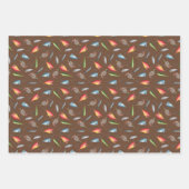 Vist Lures op Dark Brown Inpakpapier Vel (Voorkant 2)