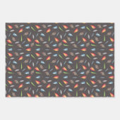 Vist Lures op Dark Grey Inpakpapier Vel (Voorkant 2)