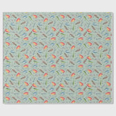 Vist Lures op lichtgroen Cadeaupapier (Vlak)