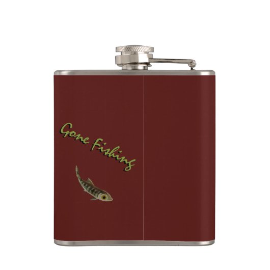 Vist maatkolf voor aangepaste visserij op zalm-Dri Heupfles (Achterkant)