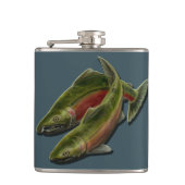 Vist maatkolf voor aangepaste visserij op zalm-Dri Heupfles (Voorkant)