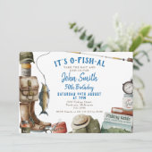 Vist Man Het is O-vis-al 50ste Verjaardag Kaart (Staand voorkant)