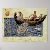 Vist met een net poster (Voorkant)