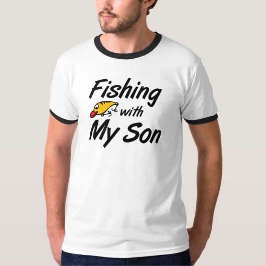 Vist met mijn zoon Angling Dad T-shirts (Voorkant)