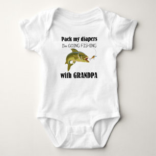 Vist met opa Baby Jersey Bodysuit