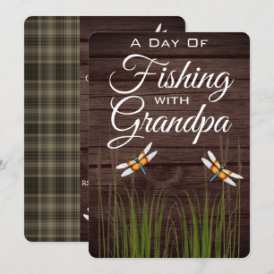 Vist met opa-uitnodiging kaart