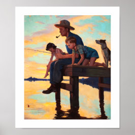 Vist met papa. Art Print