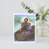 Vist met Sint Joseph Briefkaart (Staand voorkant)