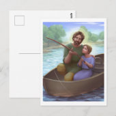Vist met Sint Joseph Briefkaart (Voorkant / Achterkant)