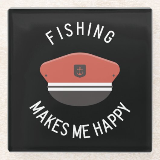 Vist mij gelukkig glazen onderzetter (Voorkant)