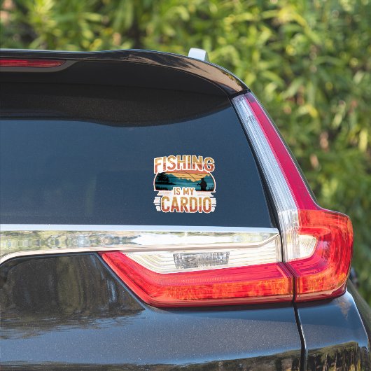 Vist mijn cardio sticker (Auto Zijkant)