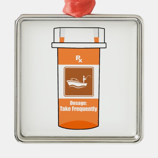 Vist mijn medicijn metalen ornament (Voorkant)