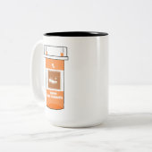 Vist mijn medicijn tweekleurige koffiemok (Voorkant links)