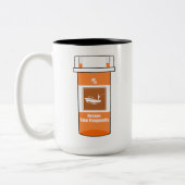 Vist mijn medicijn tweekleurige koffiemok (Links)