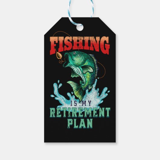 Vist mijn pensioenplan,  Fish Cadeaulabel (Achterkant)