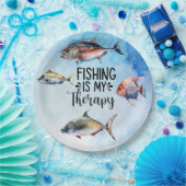 Vist mijn therapieservet papieren bordje (Feest)