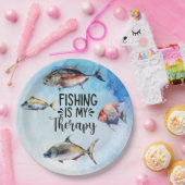 Vist mijn therapieservet papieren bordje (Feest)