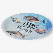 Vist mijn therapieservet papieren bordje (Gekanteld)