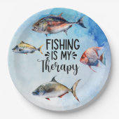 Vist mijn therapieservet papieren bordje (Voorkant)