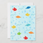 Vist O-fish-ally 1st First Birthday Invitations Kaart (Achterkant)