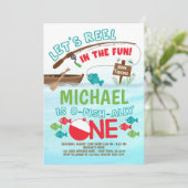 Vist, O-Fish-ally ONE Birthday Kaart (Staand voorkant)