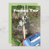 Vist of Camping Trip-uitnodigingen Kaart (Voorkant / Achterkant)